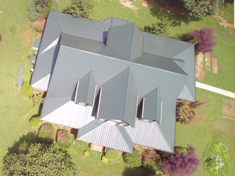 Standing seam metal roof installation