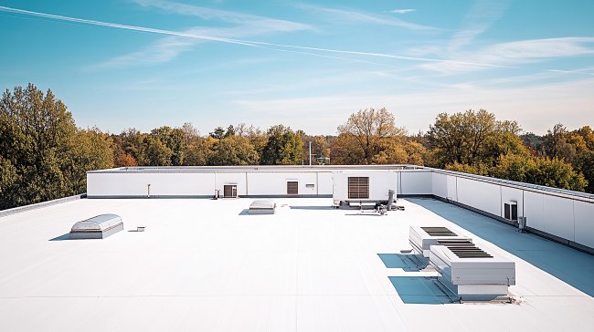 Bunch Roofing silicone roof coating application in Greenville Ohio